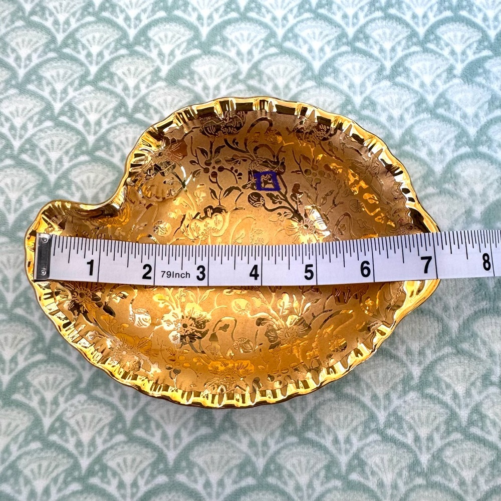 “Osborne China” Marked Hand Painted 22KT Gold. Trinket / Candy Dish. Vintage. - Picture 6 of 11